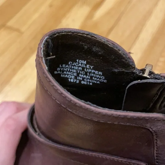 Circa Joan & David Leather Brown Heeled Boots, sz 10M - Picture 10 of 10